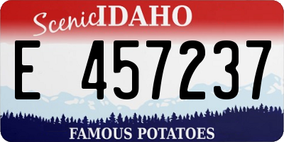 ID license plate E457237