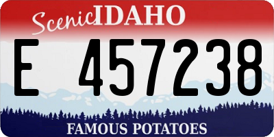 ID license plate E457238