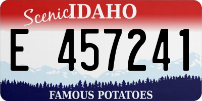 ID license plate E457241