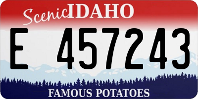 ID license plate E457243