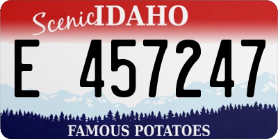 ID license plate E457247