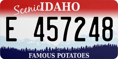 ID license plate E457248