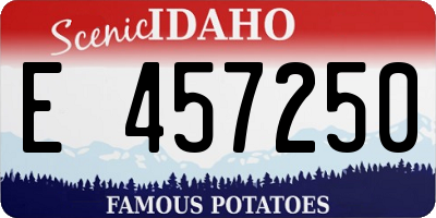 ID license plate E457250