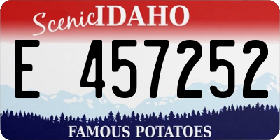 ID license plate E457252
