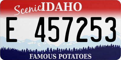 ID license plate E457253