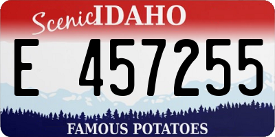 ID license plate E457255