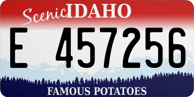 ID license plate E457256