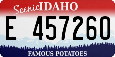 ID license plate E457260