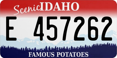 ID license plate E457262