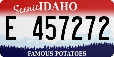ID license plate E457272