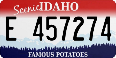 ID license plate E457274