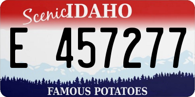 ID license plate E457277