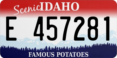 ID license plate E457281