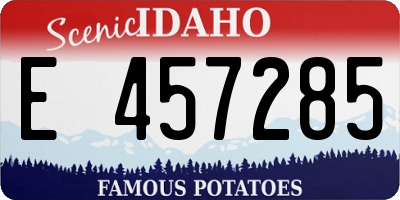 ID license plate E457285