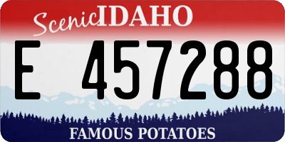 ID license plate E457288