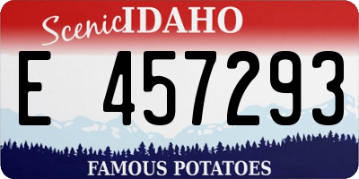 ID license plate E457293