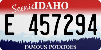 ID license plate E457294