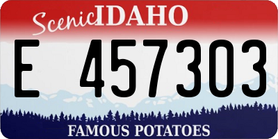 ID license plate E457303