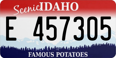 ID license plate E457305