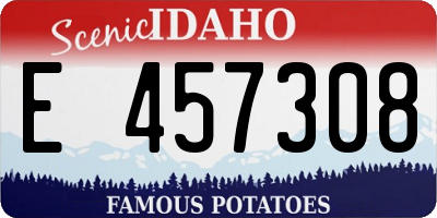 ID license plate E457308