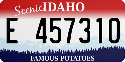 ID license plate E457310