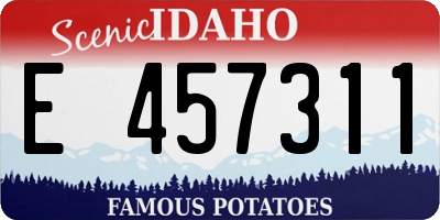ID license plate E457311