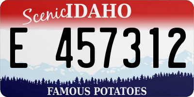ID license plate E457312