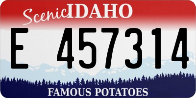 ID license plate E457314