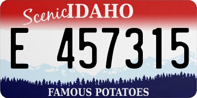 ID license plate E457315