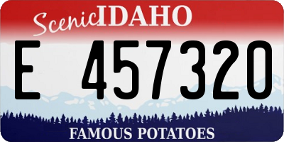 ID license plate E457320