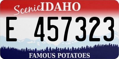 ID license plate E457323