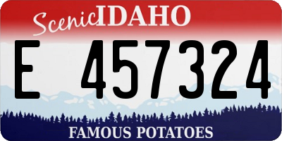 ID license plate E457324