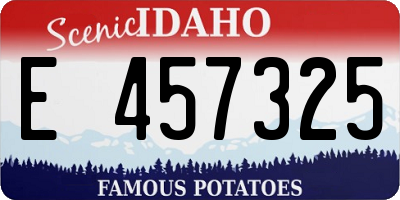 ID license plate E457325