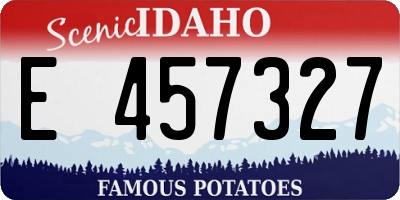 ID license plate E457327