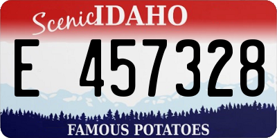 ID license plate E457328
