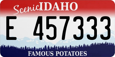 ID license plate E457333
