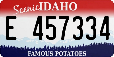 ID license plate E457334