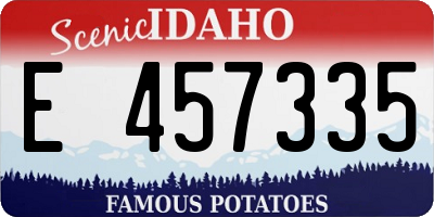 ID license plate E457335