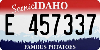 ID license plate E457337