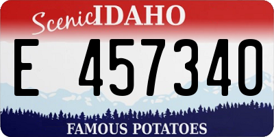 ID license plate E457340