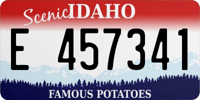 ID license plate E457341