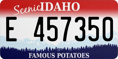 ID license plate E457350