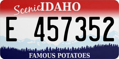 ID license plate E457352
