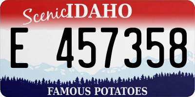 ID license plate E457358