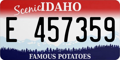 ID license plate E457359