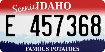 ID license plate E457368
