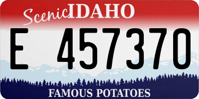 ID license plate E457370