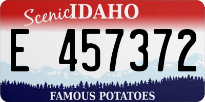 ID license plate E457372