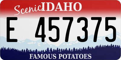 ID license plate E457375