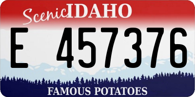 ID license plate E457376